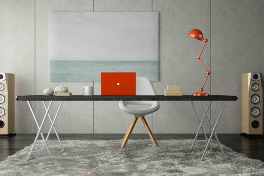 home office rug with a table and chair