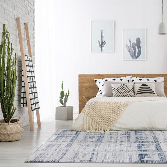 Geometric Squares Pattern 6200 Area Rug