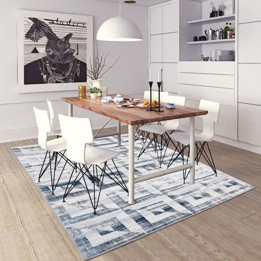 Geometric Squares Pattern 6200 Area Rug