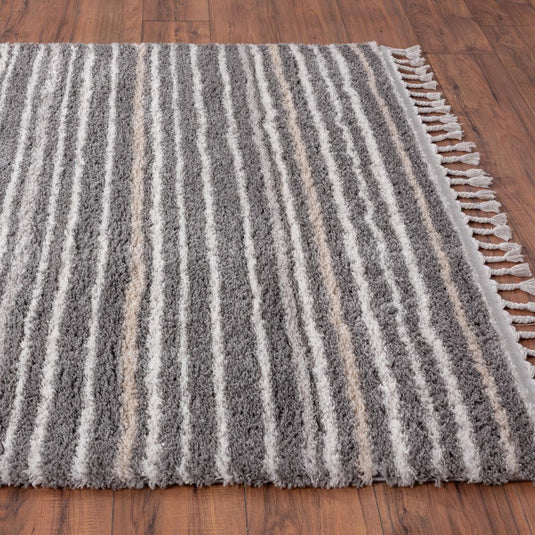 striped-shag-gray-area-rug