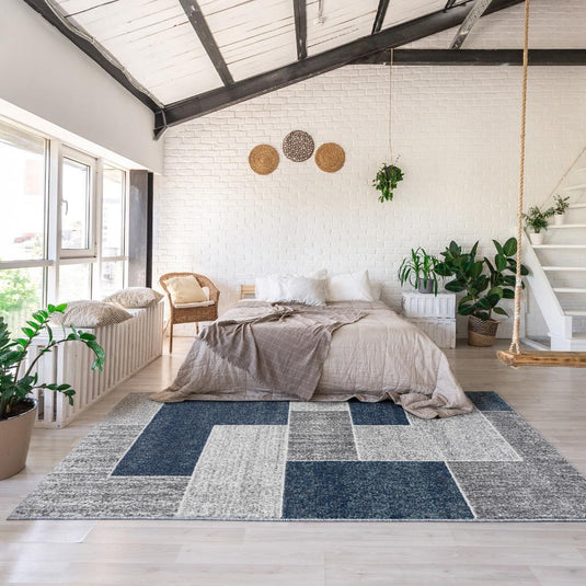 Color Block Geometric Art Deco Area Rug - Modern Area Rugs by Luxe Weavers®