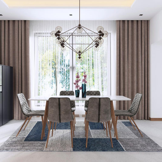 Color Block Geometric Art Deco Area Rug - Modern Area Rugs by Luxe Weavers®