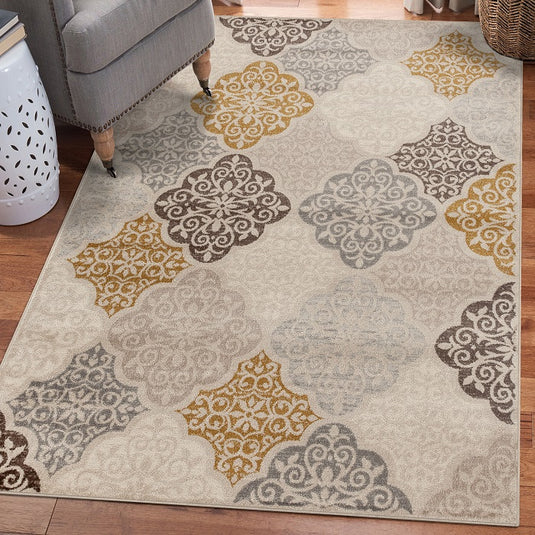 Modern Floral 10717 Medallion Area Rug