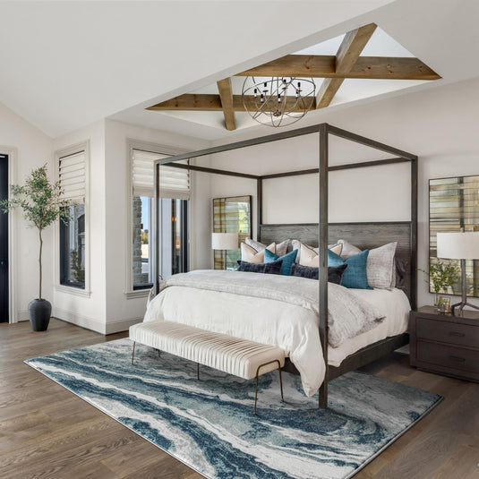 abstract-wavy-swirl-blue-area-rug