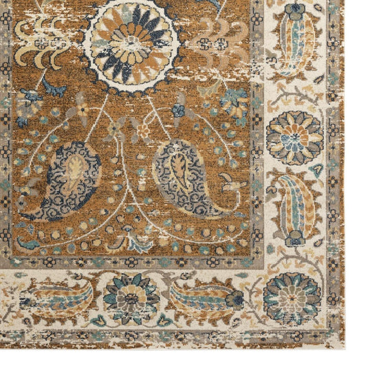 Vintage-Oriental-Orange-Area-Rug