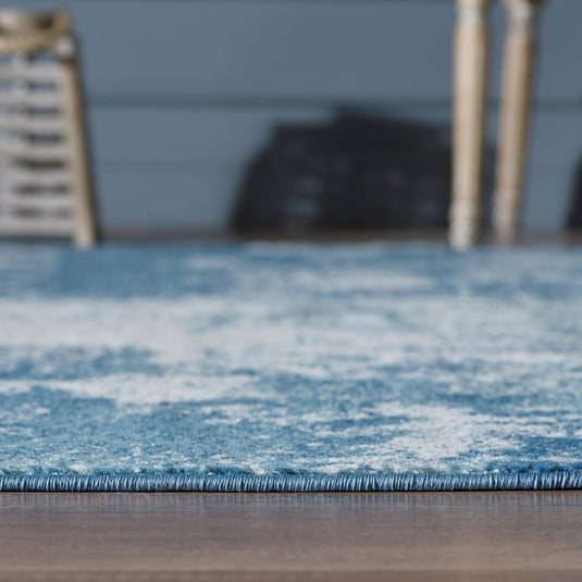 Luxe Weavers 2816 Coastal Blue Abstract Area Rug - Modern Area Rugs by Luxe Weavers®