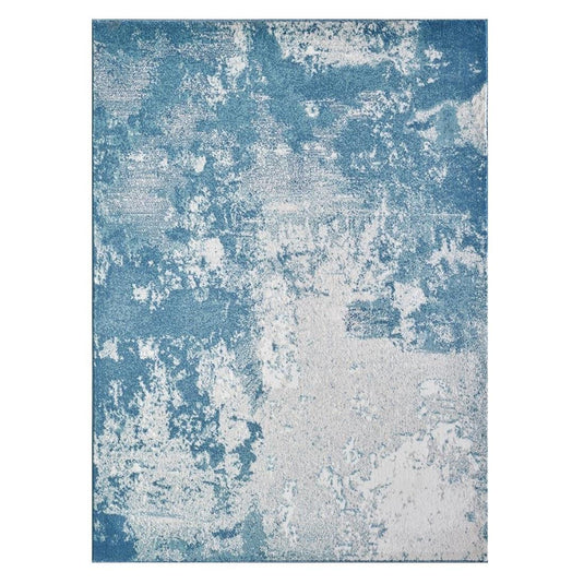 Luxe Weavers 2816 Coastal Blue Abstract Area Rug - Modern Area Rugs by Luxe Weavers®