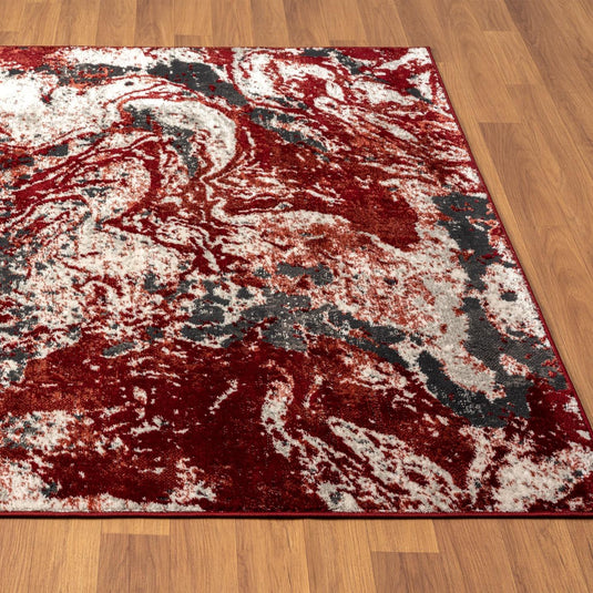 Modern Abstract 4247 Marble Swirl Area Rug