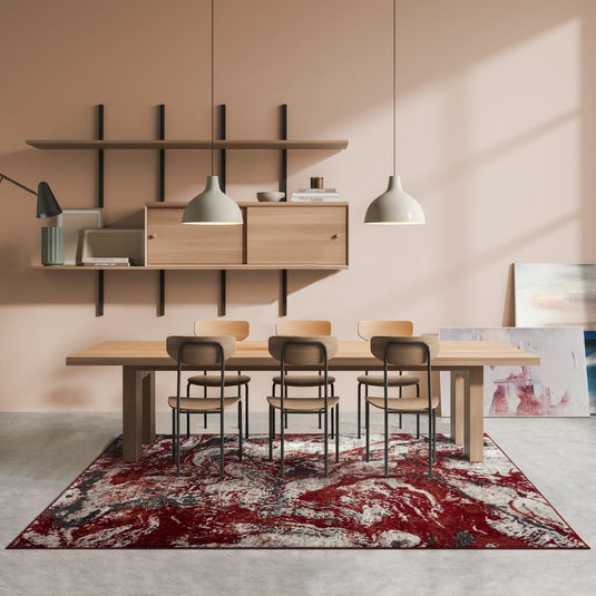 Modern Abstract 4247 Marble Swirl Area Rug