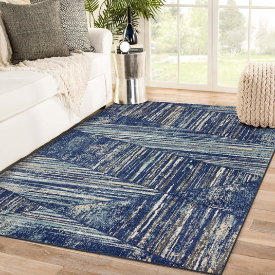Geometric Lines 7650 Modern Area Rug