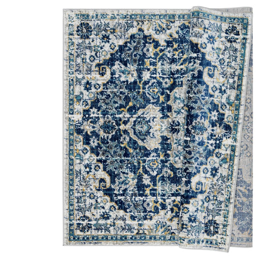 Bohemian 7643 Vintage Floral Medallion Area Rug