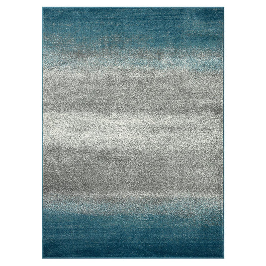 Abstract Blue Ombre 2814 Coastal Area Rug