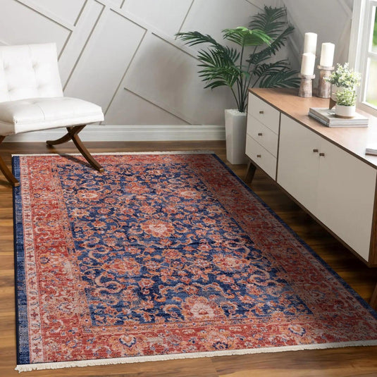Vintage Floral Fringe 7235 Area Rug