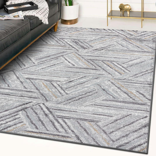 Modern Geometric Mid-Century 56 Area Rug
