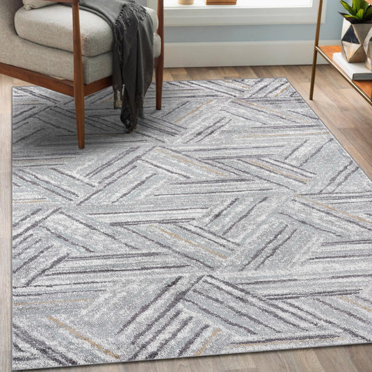 Modern Geometric Mid-Century 56 Area Rug