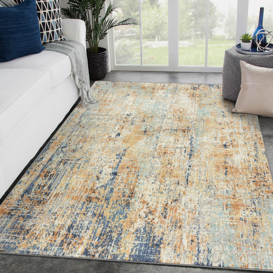 Modern Abstract Distressed Area Rug