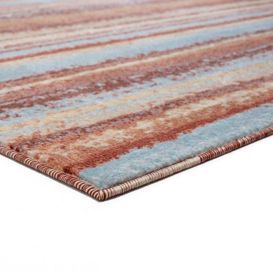 Modern Colored 7488 Striped Brick Area Rug