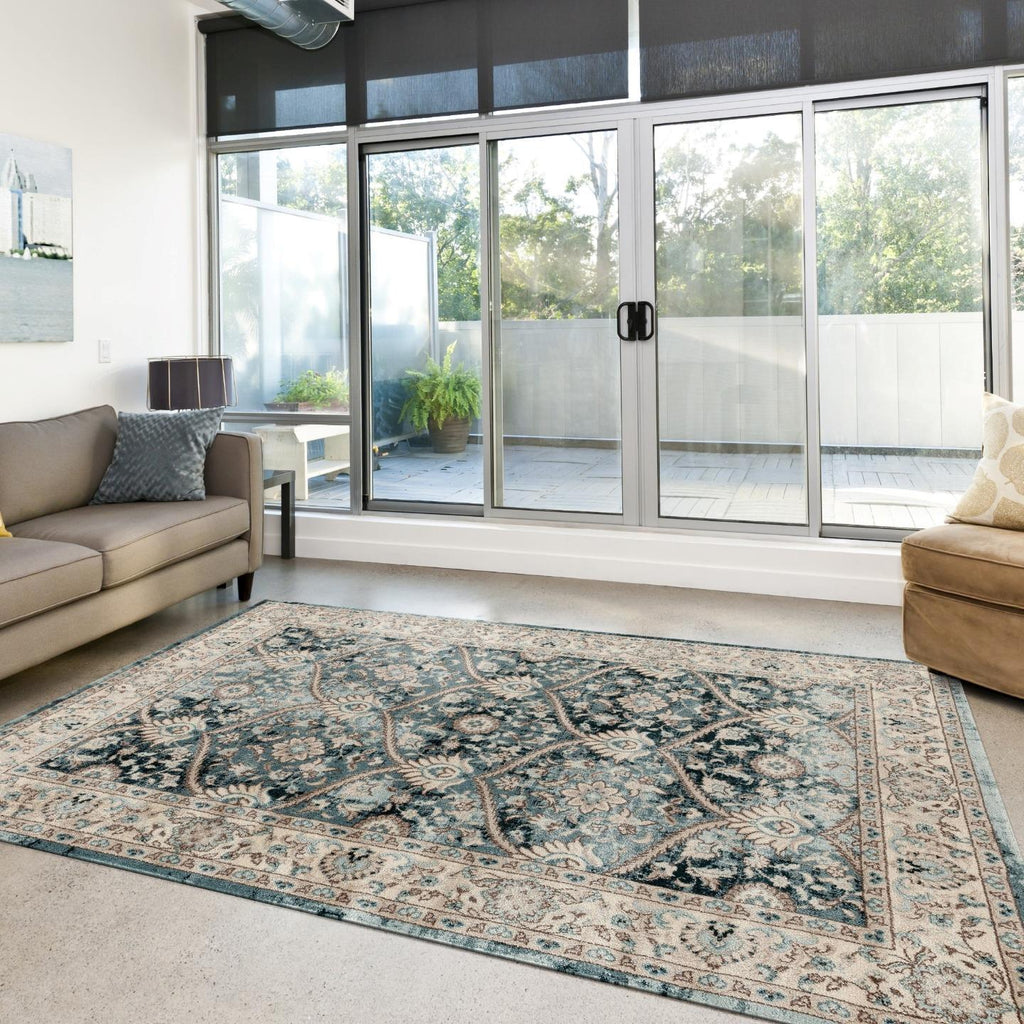 floral-vintage-blue-living-room-area-rug