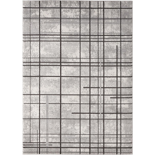Modern Grid Geometric 7878 Area Rug