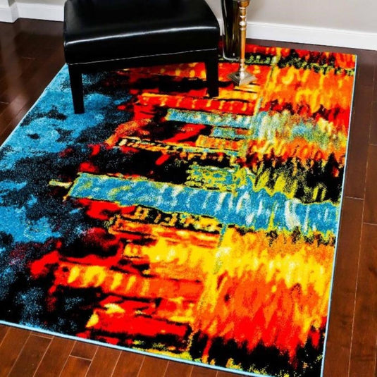 Modern Abstract 9074 Artistic Area Rug