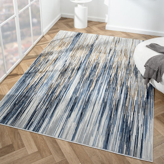 geometric-striped-blue-living-room-area-rug