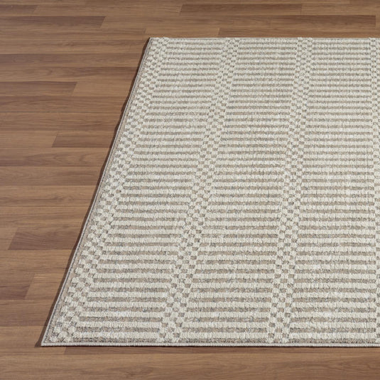 Modern Checkered Geometric 9032 Area Rug