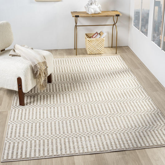 Modern Checkered Geometric 9032 Area Rug