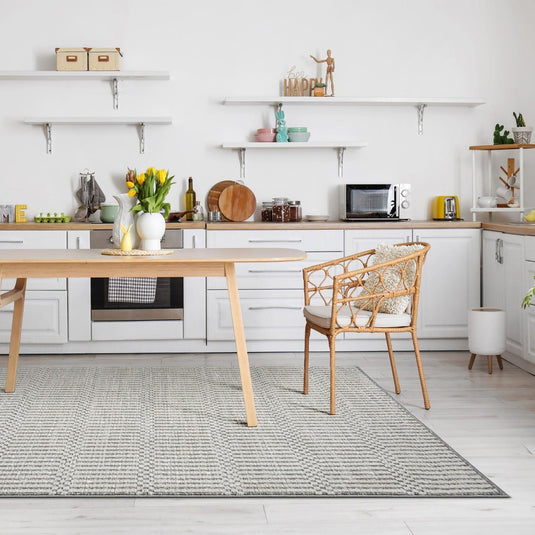 Modern Checkered Geometric 9032 Area Rug