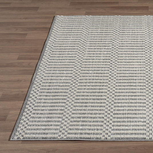 Modern Checkered Geometric 9032 Area Rug