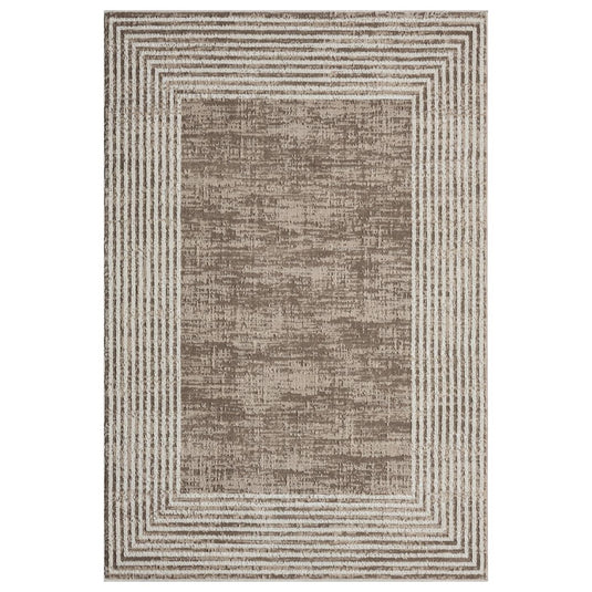 Geometric Border 9580 Textured Area Rug
