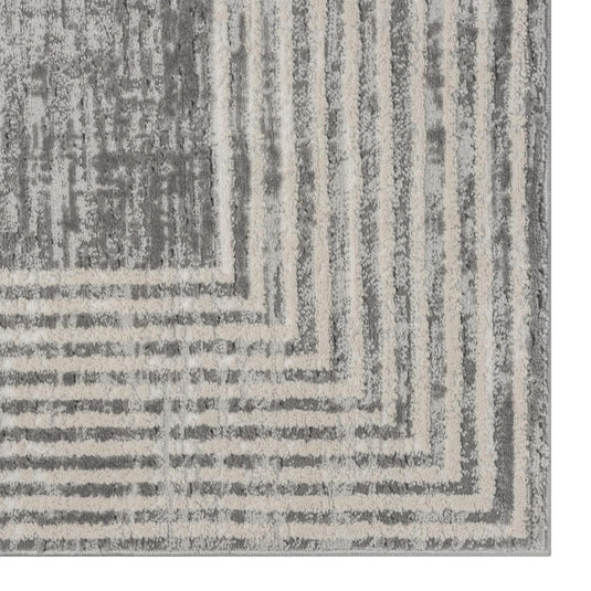 Geometric Border 9580 Textured Area Rug