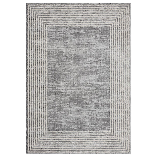 Geometric Border 9580 Textured Area Rug