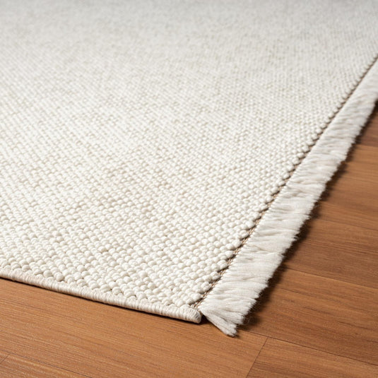 Solid Color Textured 246 Fringed Area Rug