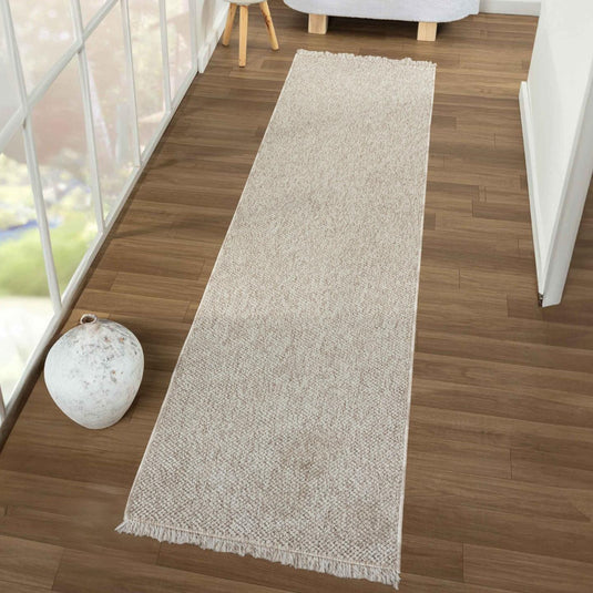 Solid Color Textured 246 Fringed Area Rug