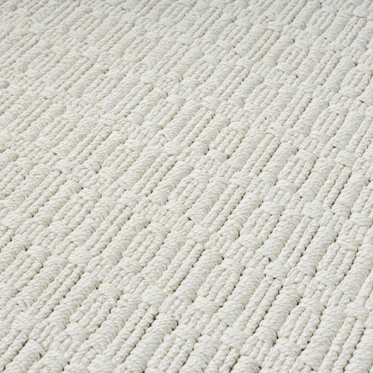 Solid 1267 Textured Cream Area Rug