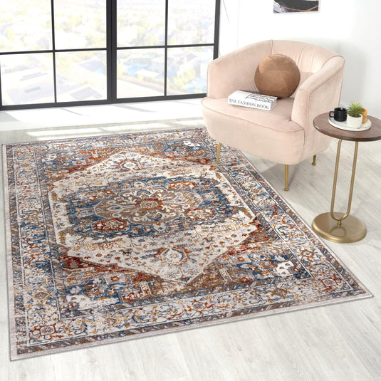 moroccan-floral-area-rug-blue-orange
