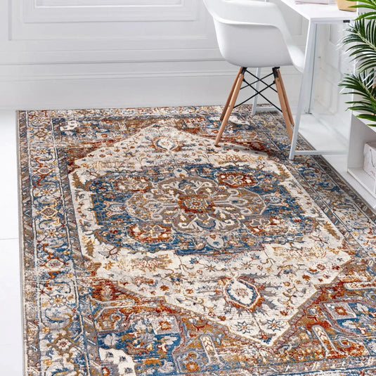 moroccan-floral-area-rug-blue-orange