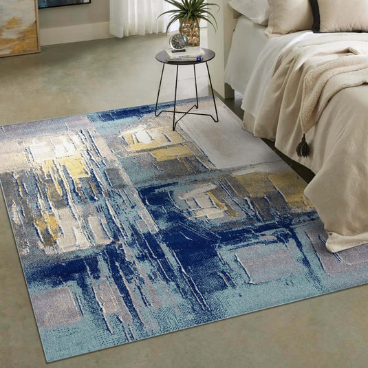 Artistic Abstract 8442 Blue Area Rug