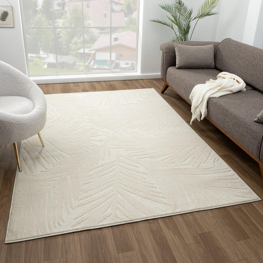 Palm Leaf Neutral Area Rug 5803