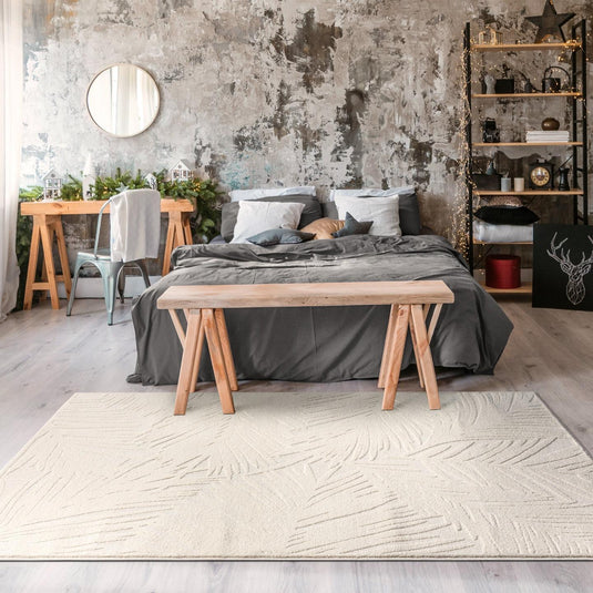 Palm Leaf Neutral Area Rug 5803