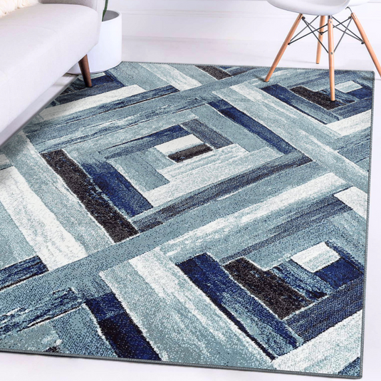 Modern Farmhouse 9895 Wood Geometric Area Rug