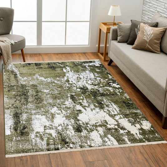 Modern Fringed Abstract 5675 Area Rug