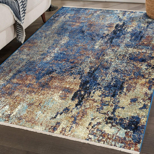 Modern Fringed Abstract 5675 Area Rug