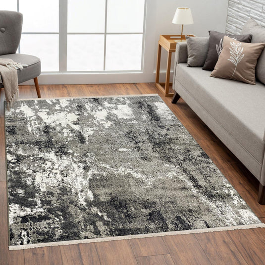 Modern Fringed Abstract 5675 Area Rug