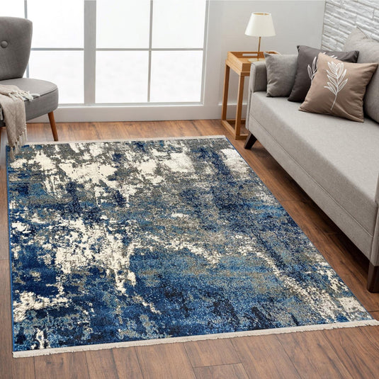 Modern Fringed Abstract 5675 Area Rug