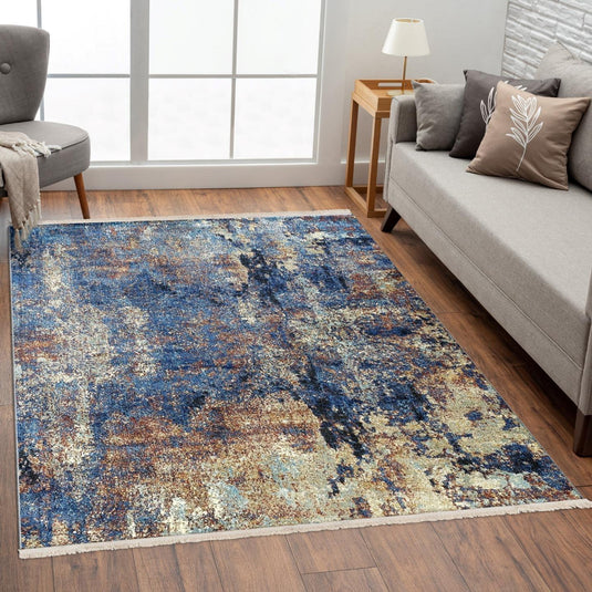 Modern Fringed Abstract 5675 Area Rug