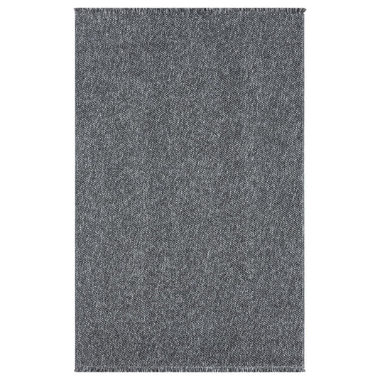 Solid Color Textured 246 Fringed Area Rug