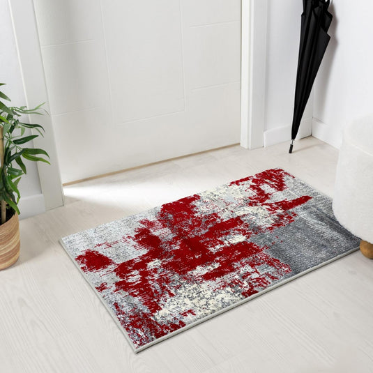 Abstract-Area-Rug-Red