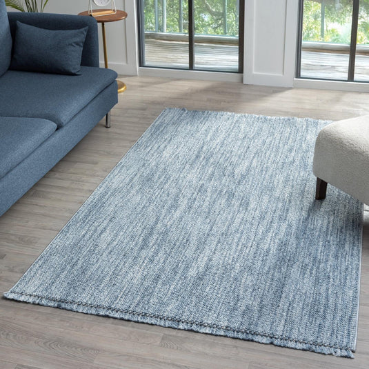 Solid Color Textured 246 Fringed Area Rug