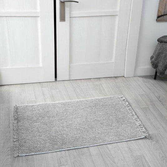 Solid Color Textured 246 Fringed Area Rug